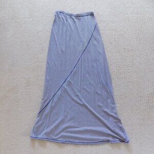 max studio womens size small striped long flowy stretch skirt